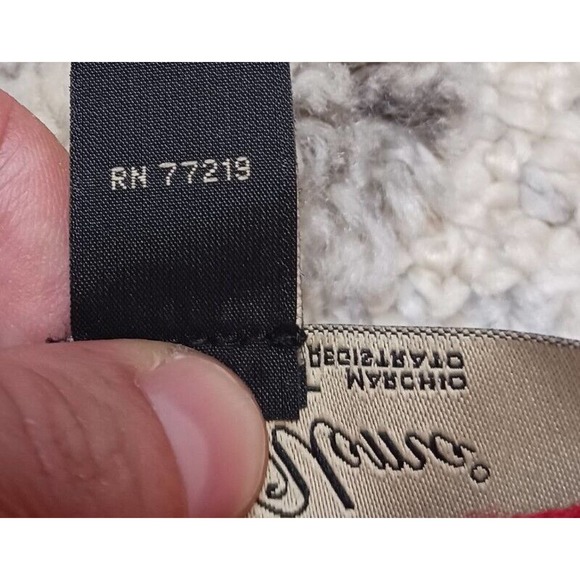 Pronto Uomo Sweater Mens 2XLT Red Extra Fine Merino Wool Long Sleeve Crew Neck - Picture 5 of 8